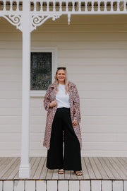 Summer Linen Trench - Leopard