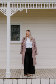 Summer Linen Trench - Leopard