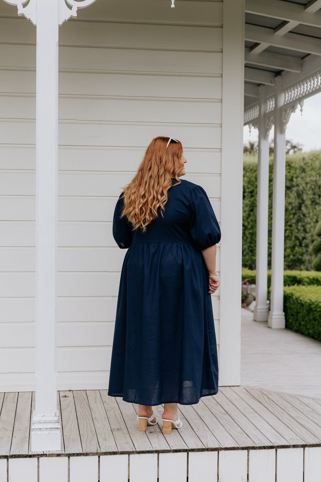 Jed Dress Navy Ruby Rain