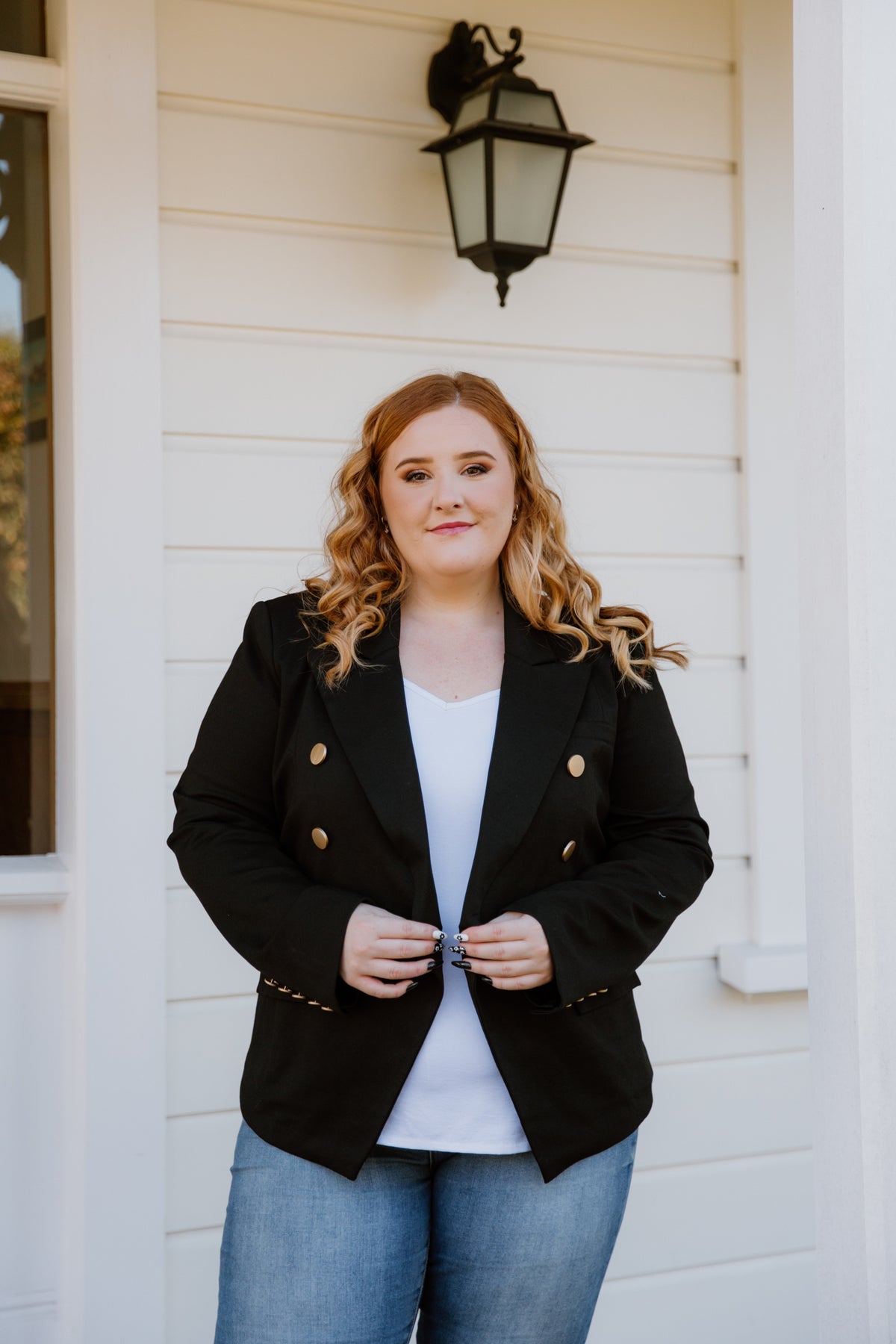 Plus size black outlet blazer