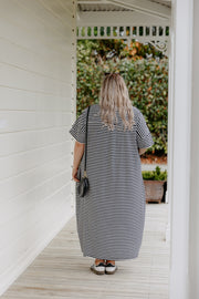 Ansel Dress - B&W Stripe