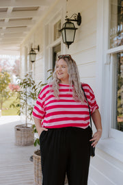 Oversized Tee - Red/Pink ***Preorder 6-8wk***