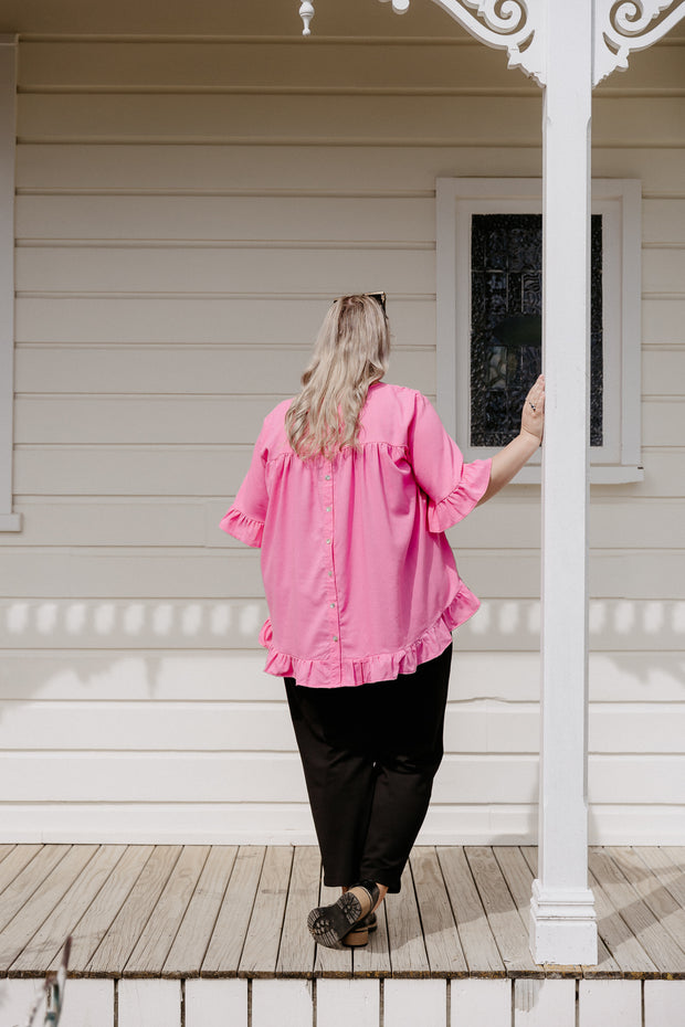 Odette Blouse - Barbie Pink