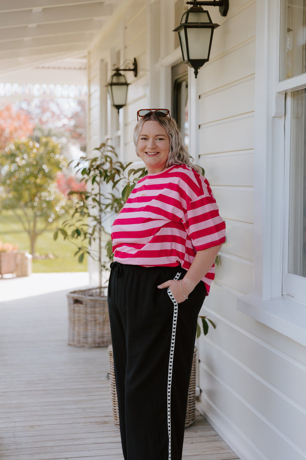 Oversized Tee - Red/Pink ***Preorder 6-8wk***