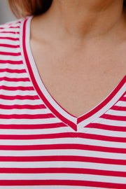 Ansel Dress - Pink/White Stripe