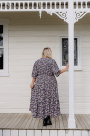 August Dress - Navy Floral