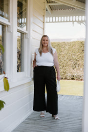 Olive Pants - Pinstripe