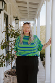 Oversized Tee - Green/Blue