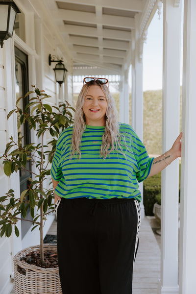Oversized Tee - Green/Blue