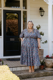 Mabel Dress - Navy Floral