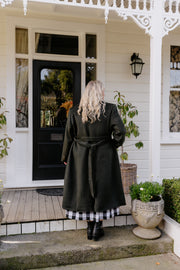 Wool Long Coat - Khaki