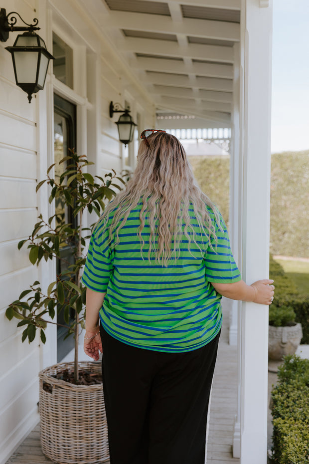Oversized Tee - Green/Blue