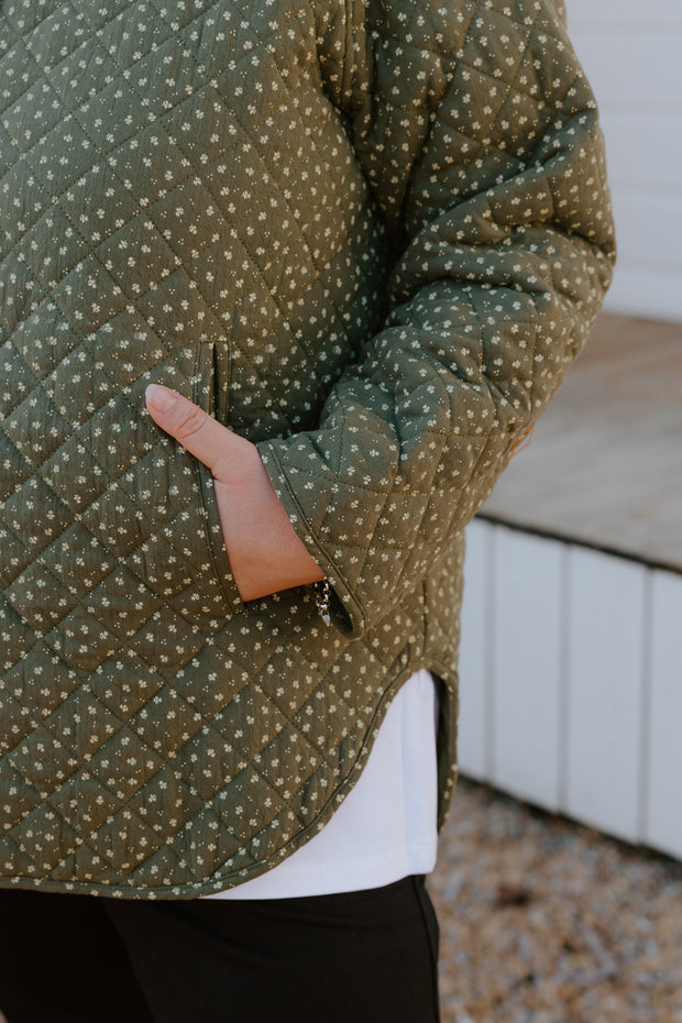 Quilted Jacket - Khaki Quilted