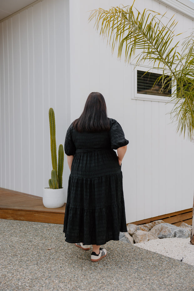 Mabel Dress - Black Texture