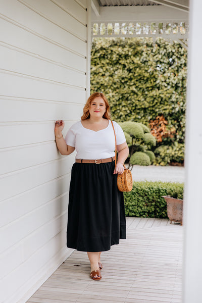 Sammy Skirt - Black Linen