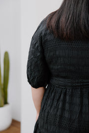Mabel Dress - Black Texture