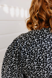 August Dress - B&W Floral