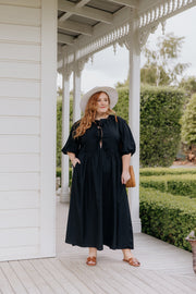 Jules Dress - Black Cotton