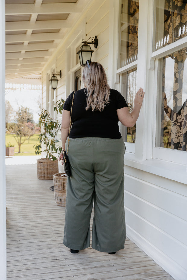 Chilli Pants - Khaki Linen