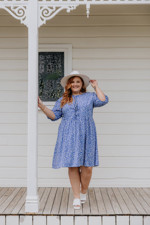 Romy Dress - Blue Floral