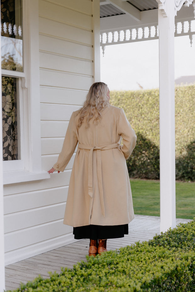 Wool Long Coat - Camel