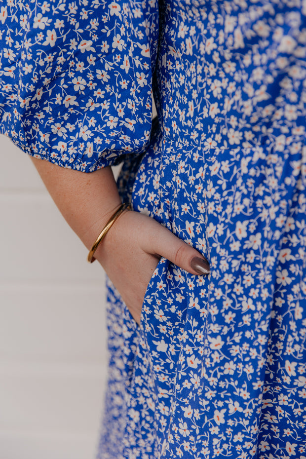 Romy Dress - Blue Floral