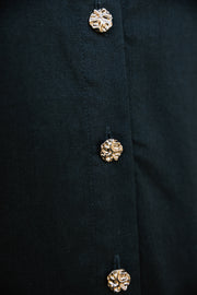James Dress - Black Linen