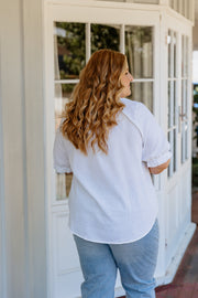 Lily Top - White linen