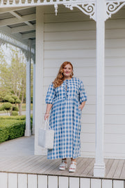 Jules Dress - Blue & White Check