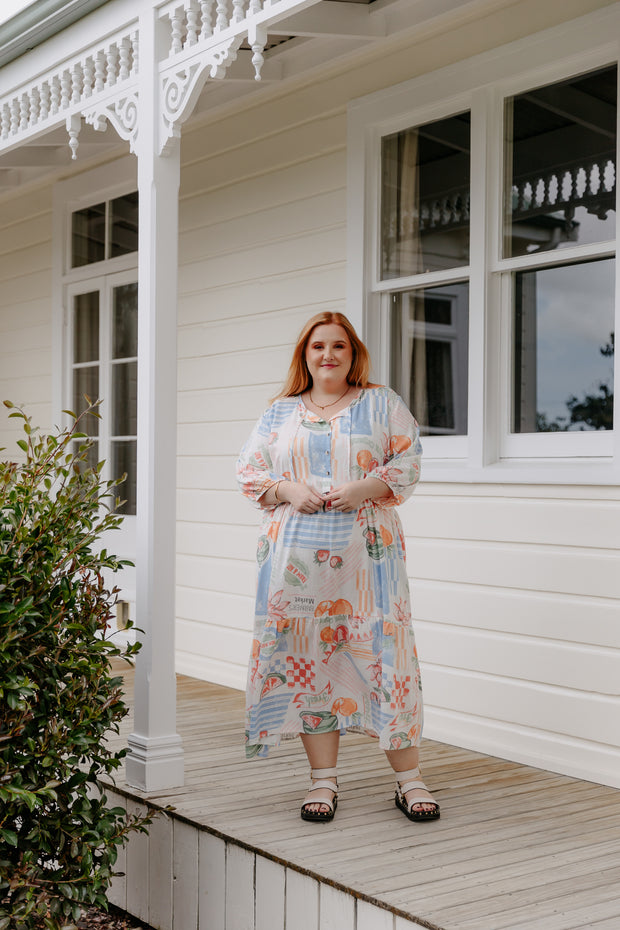 Quince Dress - Farm Print