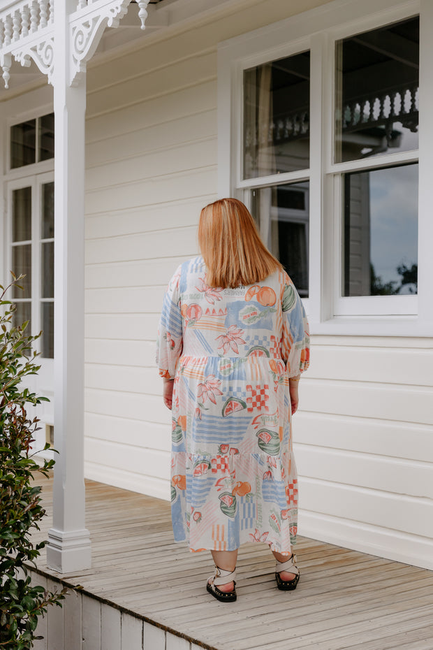 Quince Dress - Farm Print