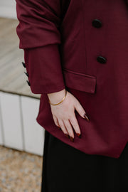 Longline Blazer - Burgundy