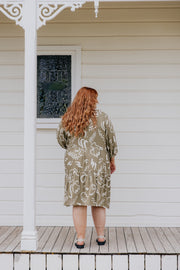 Gin Dress - Khaki Pattern