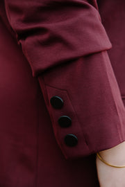 Longline Blazer - Burgundy