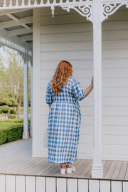 Jules Dress - Blue & White Check