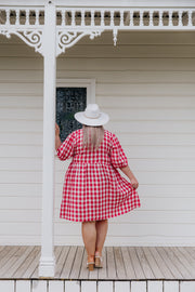 Romy Dress - Red & White Check