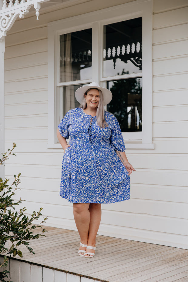 Romy Dress - Blue Floral