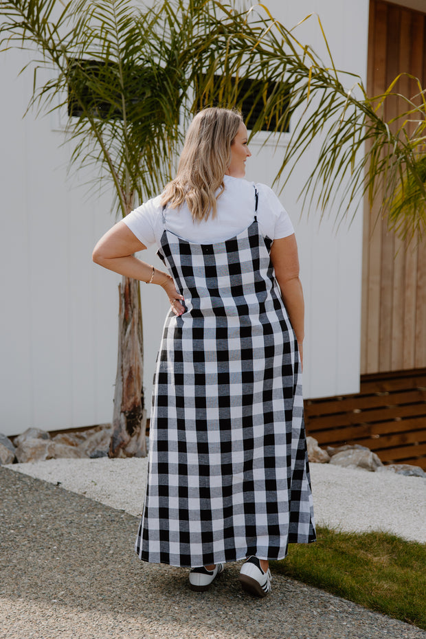 Slip Dress - B/W Check