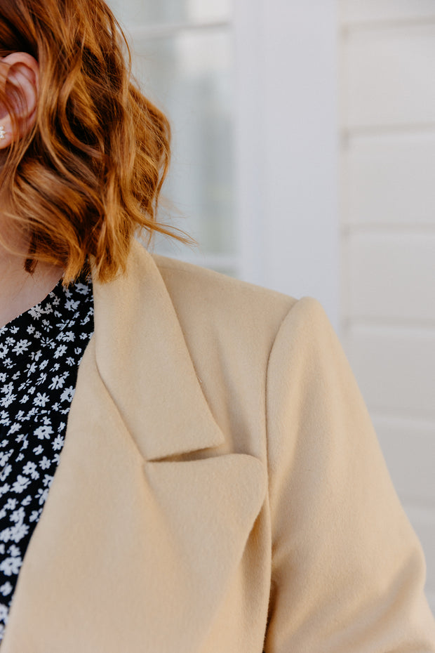Wool Long Coat - Camel