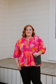 Liv Top - Pink & Yellow