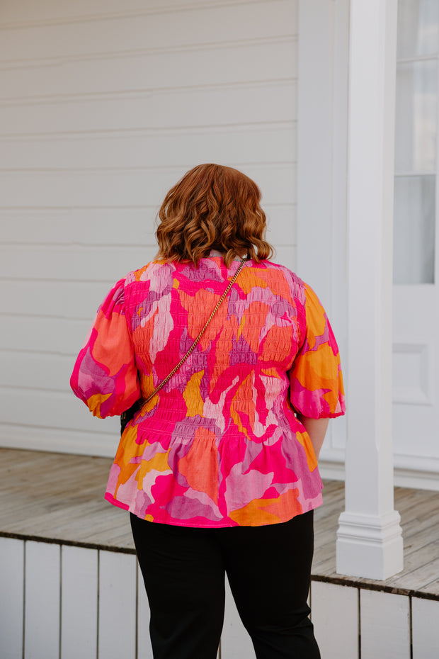Liv Top - Pink & Yellow