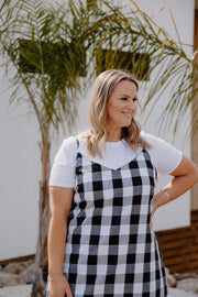 Slip Dress - B/W Check