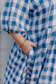 Jules Dress - Blue & White Check