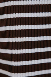 Oversized Tee - Chocolate Stripe