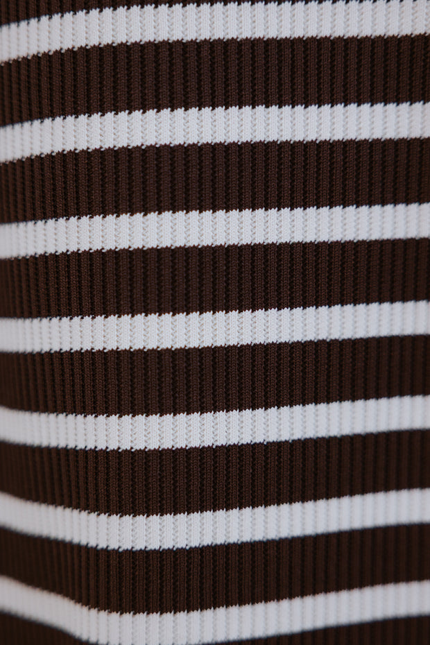 Oversized Tee - Chocolate Stripe