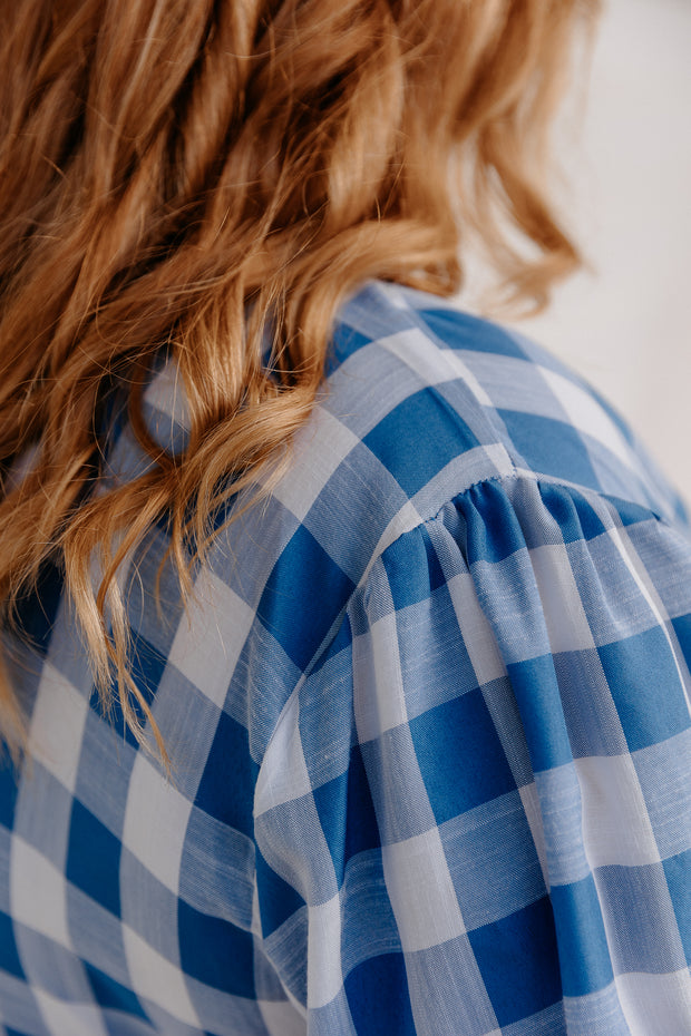 Jules Dress - Blue & White Check