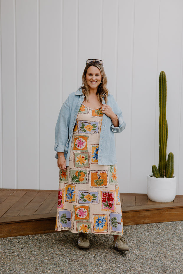 Slip Dress - Stamp Floral