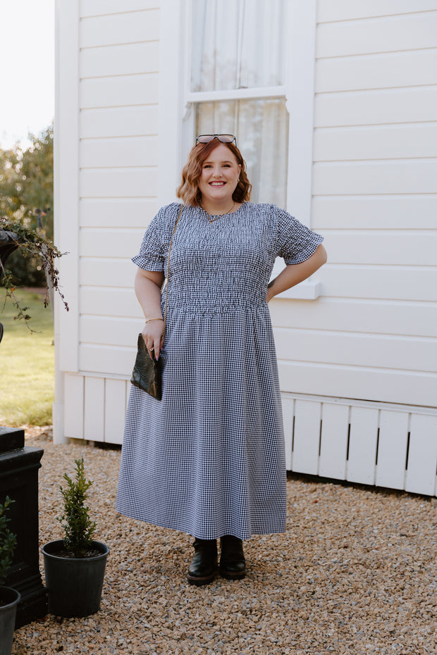 Logan Dress - B&W Check