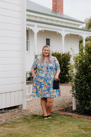 Asher Dress - Blue Floral