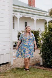 Asher Dress - Blue Floral